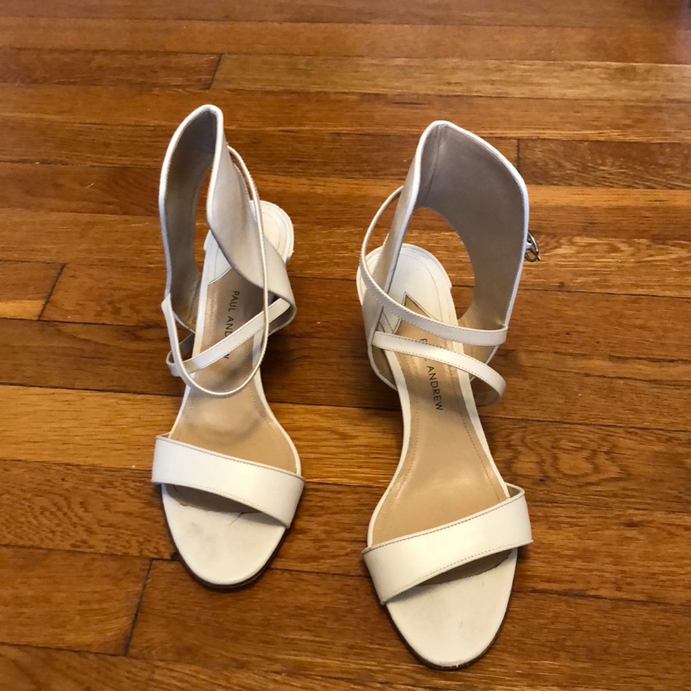 Paul Andrew white sandals